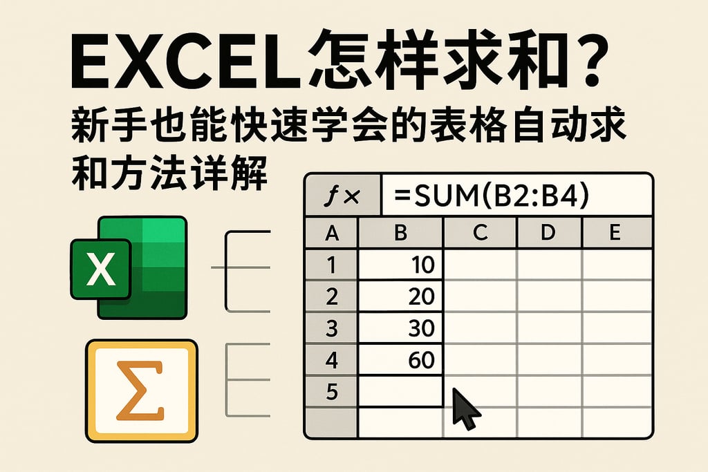 excel怎样求和？新手也能快速学会的表格自动求和方法详解
