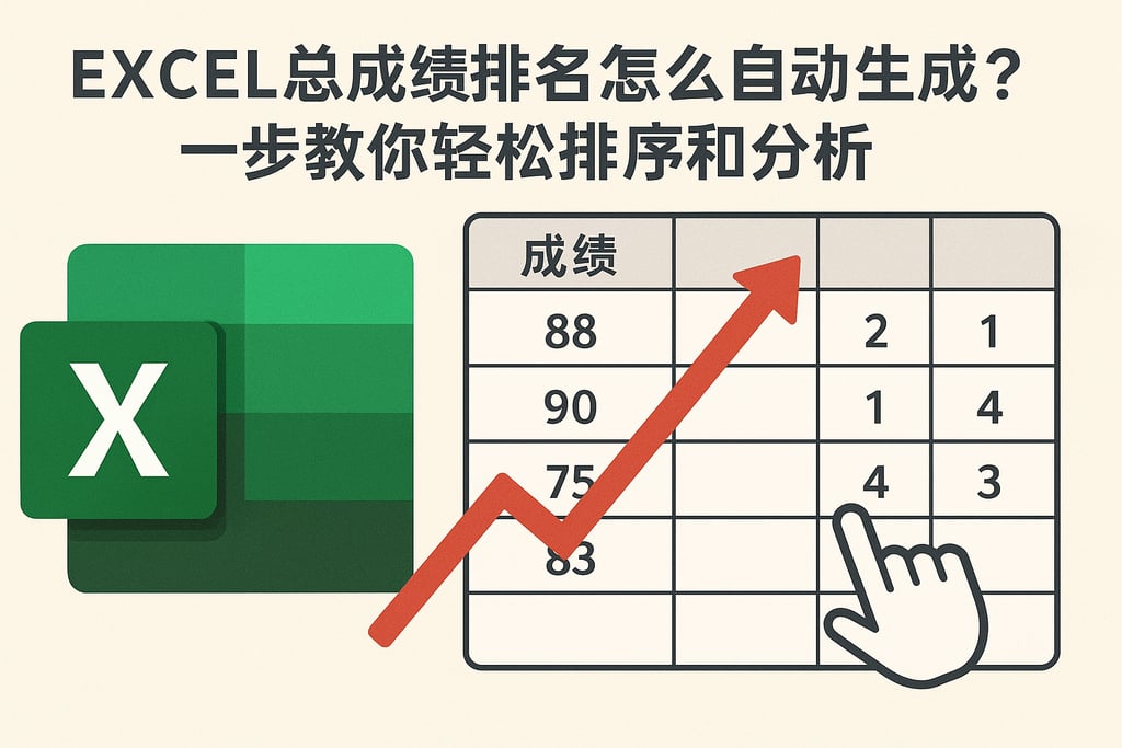 excel总成绩排名怎么自动生成？一步教你轻松排序和分析