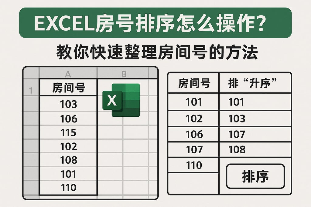 excel房号排序怎么操作？教你快速整理房间号的方法