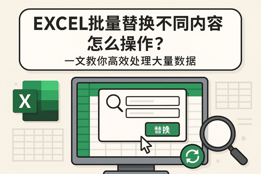 excel批量替换不同内容怎么操作？一文教你高效处理大量数据