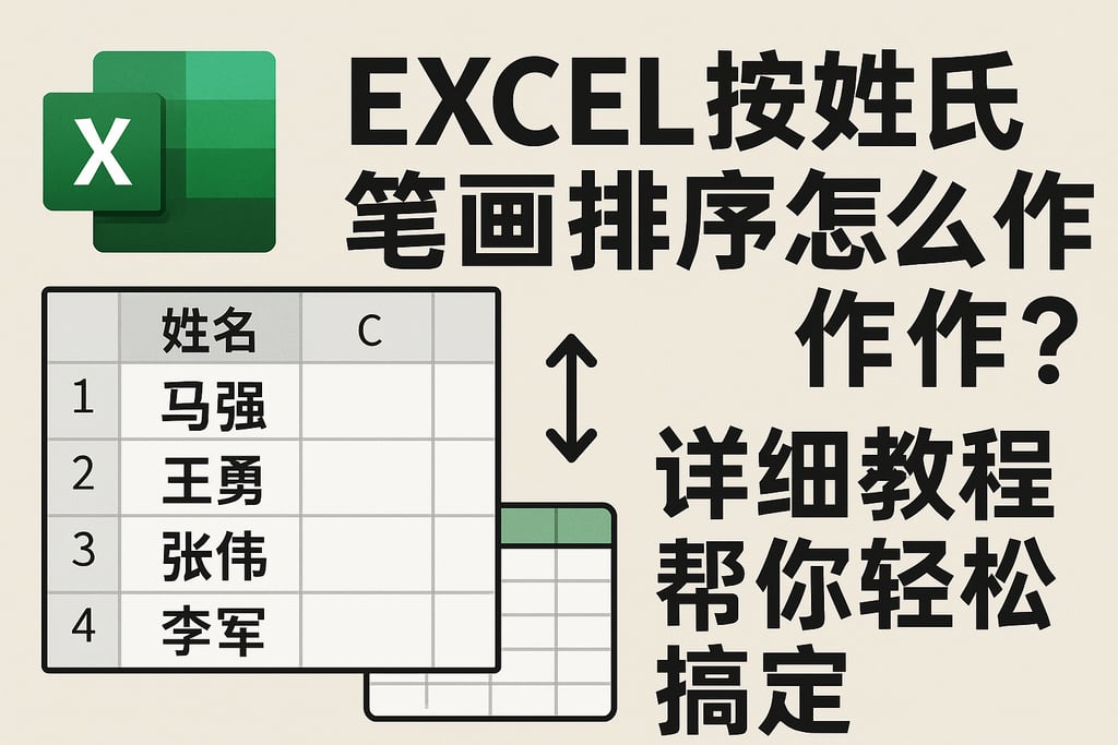 excel按姓氏笔画排序怎么操作？详细教程帮你轻松搞定