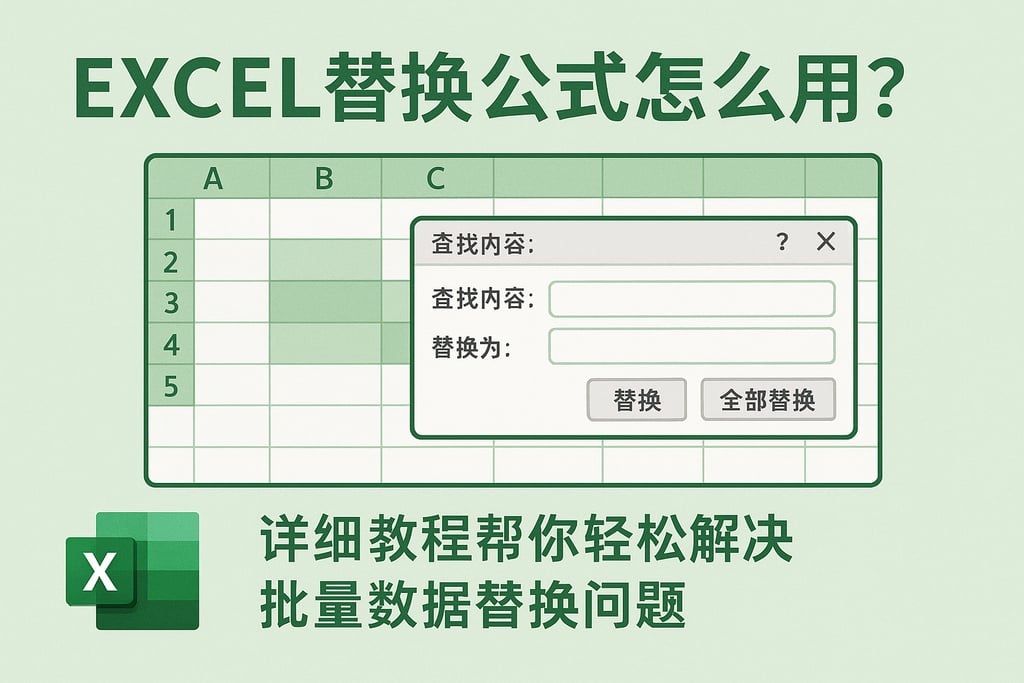 excel替换公式怎么用？详细教程帮你轻松解决批量数据替换问题