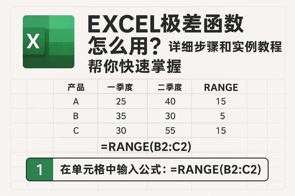 excel极差函数怎么用？详细步骤和实例教程帮你快速掌握