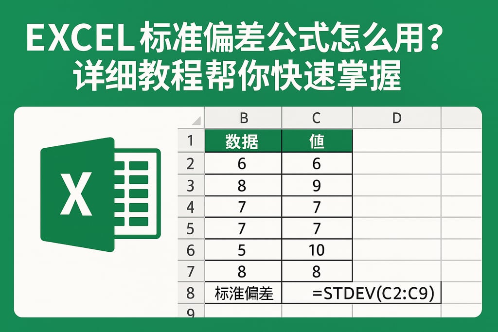 excel标准偏差公式怎么用？详细教程帮你快速掌握