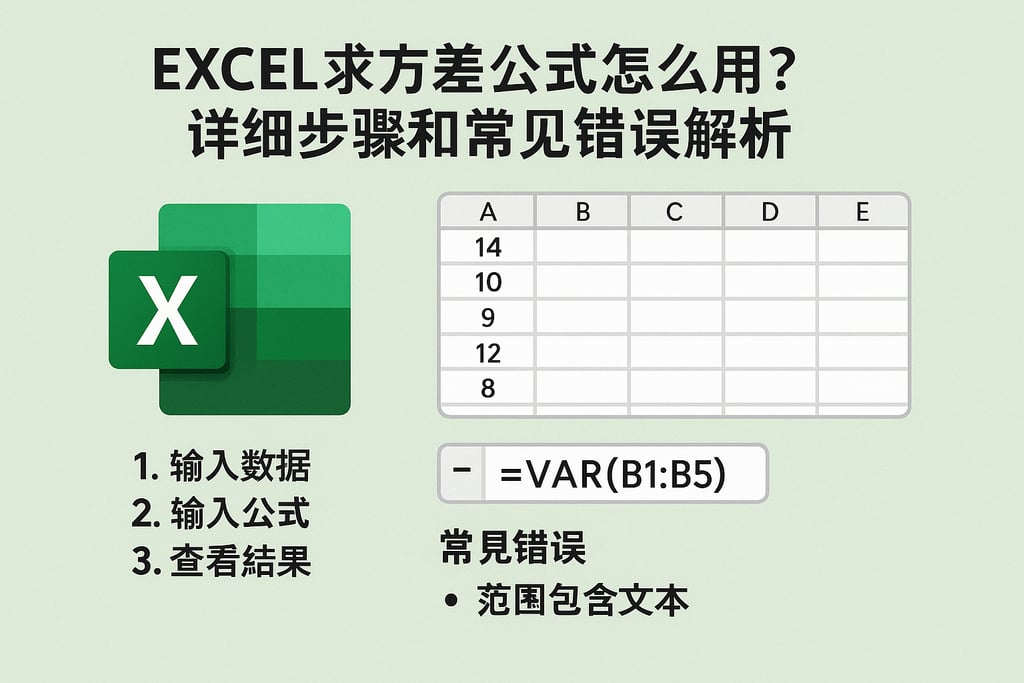 excel求方差公式怎么用？详细步骤和常见错误解析
