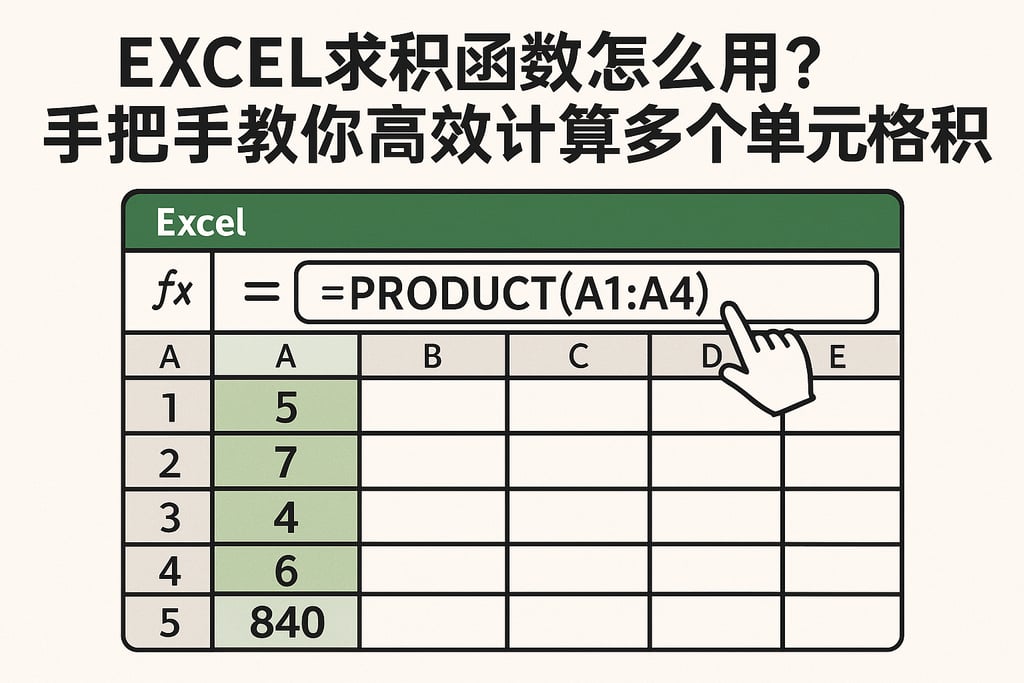excel求积函数怎么用？手把手教你高效计算多个单元格的乘积