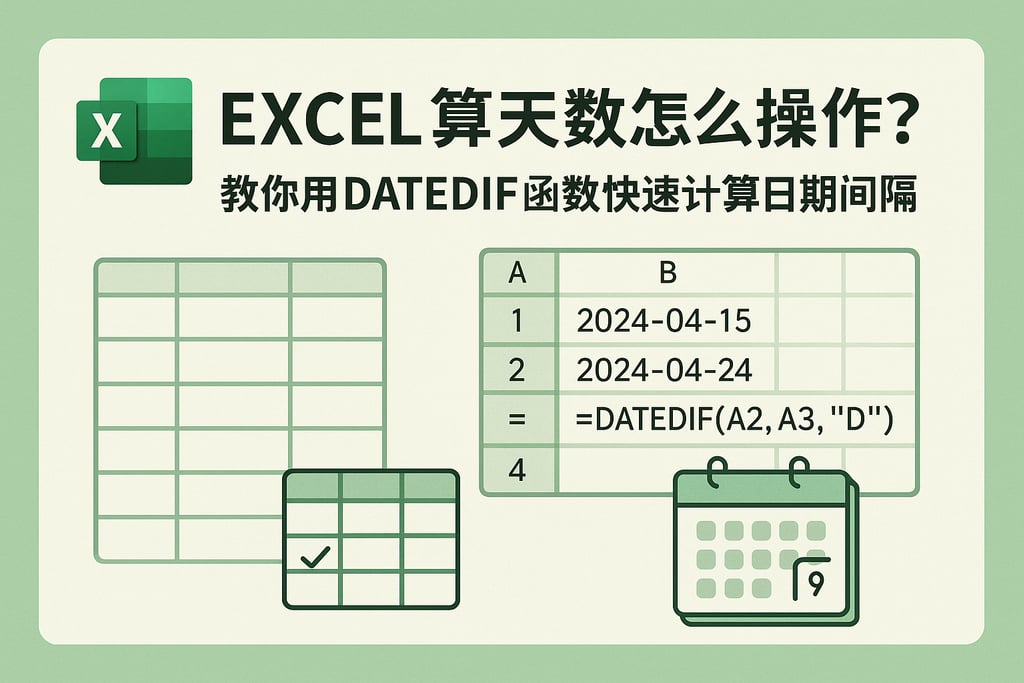excel算天数怎么操作？教你用DATEDIF函数快速计算日期间隔