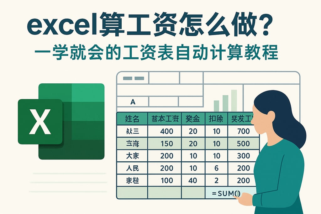 excel算工资怎么做？一学就会的工资表自动计算教程