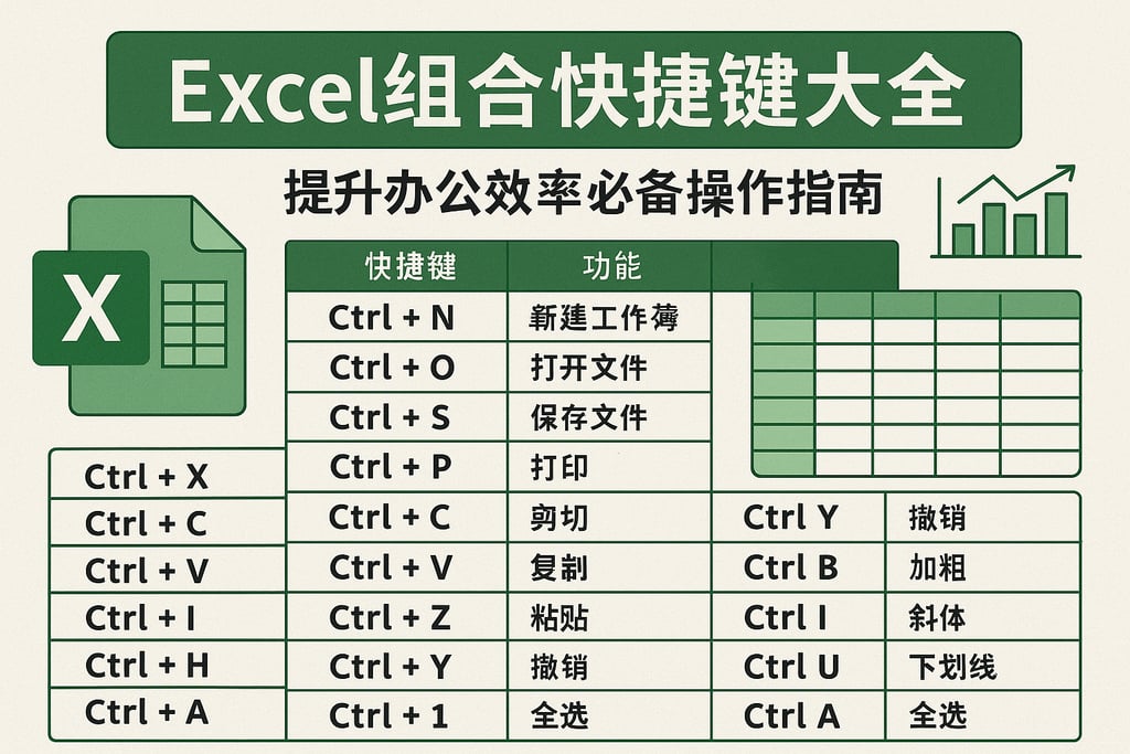 excel组合快捷键大全，提升办公效率必备操作指南