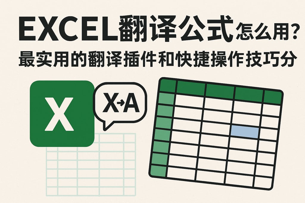 excel翻译公式怎么用？最实用的翻译插件和快捷操作技巧分享