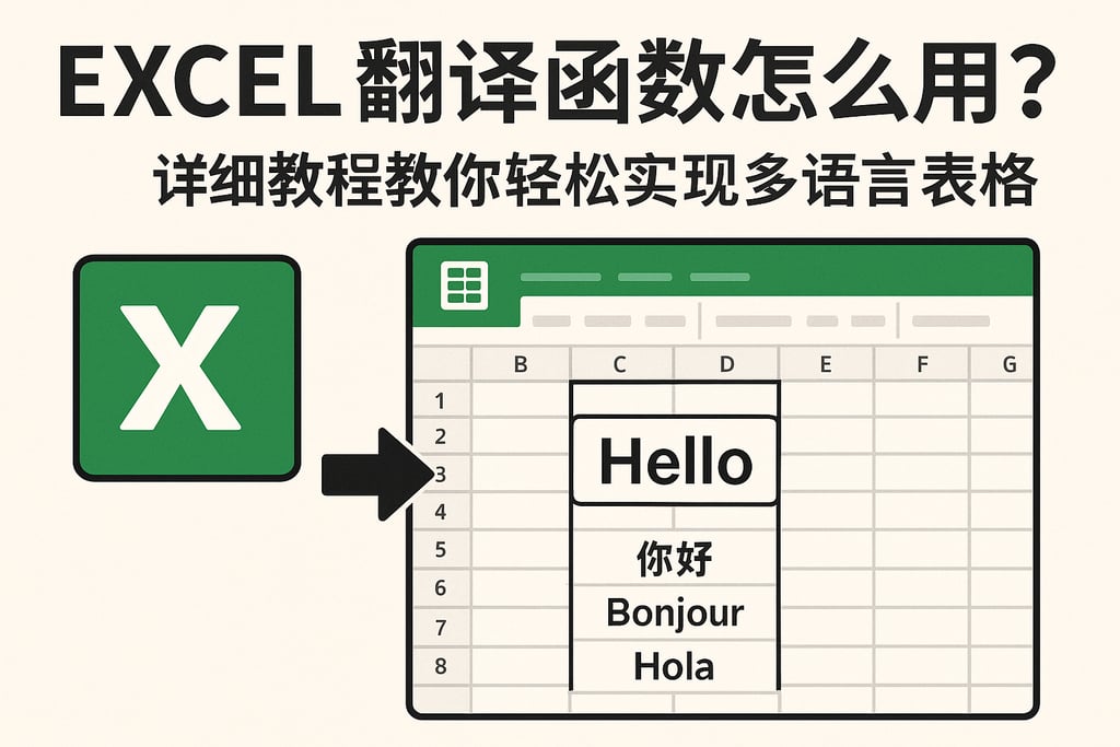 excel翻译函数怎么用？详细教程教你轻松实现多语言表格