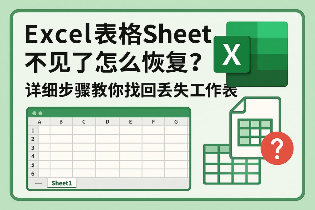 excel表格sheet不见了怎么恢复？详细步骤教你找回丢失工作表
