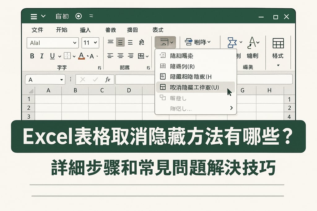excel表格取消隐藏方法有哪些？详细步骤和常见问题解决技巧