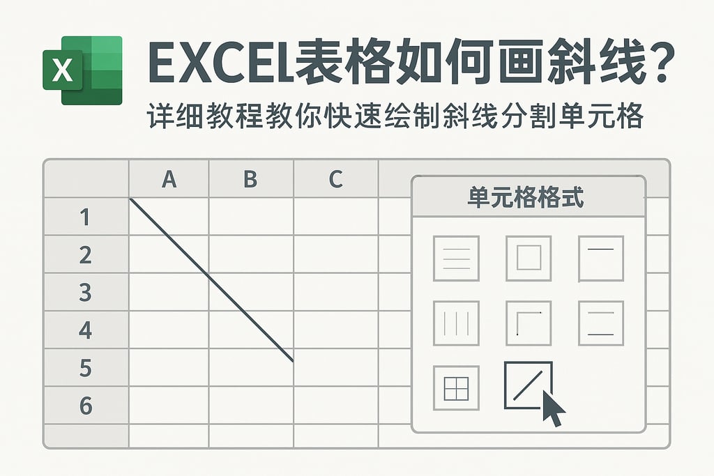 excel表格如何画斜线？详细教程教你快速绘制斜线分割单元格