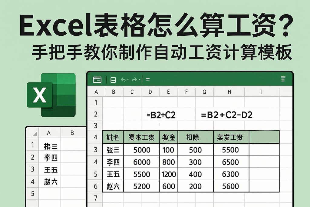 excel表格怎么算工资？手把手教你制作自动工资计算模板