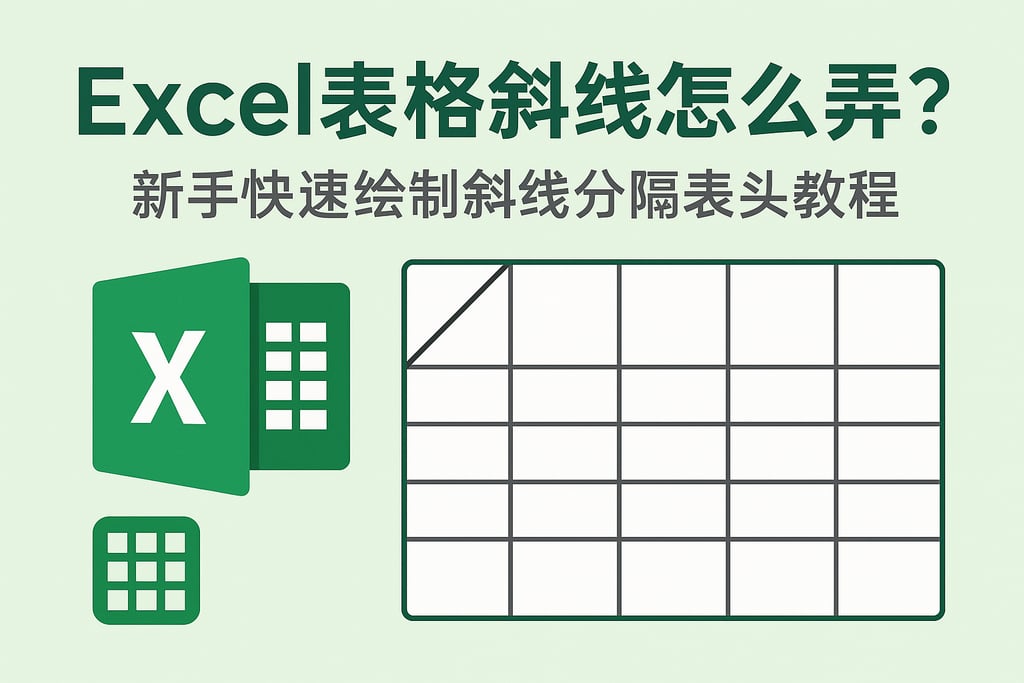 excel表格斜线怎么弄？新手快速绘制斜线分隔表头教程