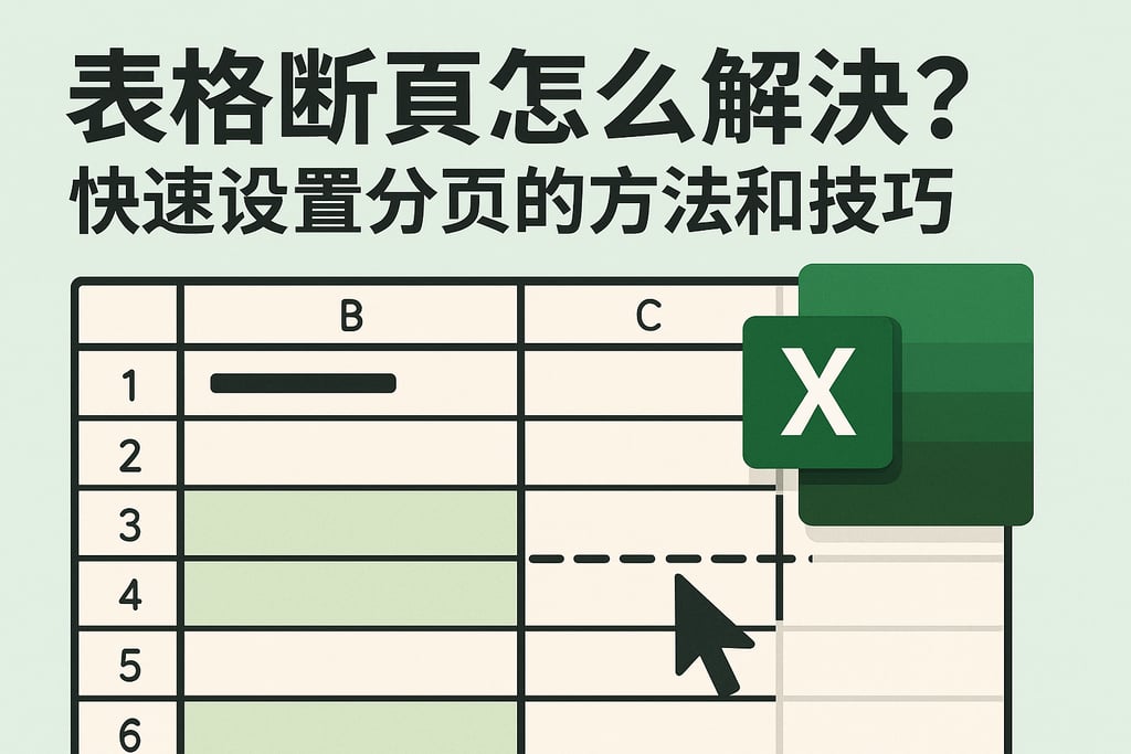 excel表格断页怎么解决？快速设置分页的方法和技巧