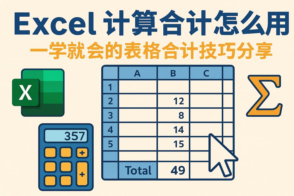 excel计算合计怎么用？一学就会的表格合计技巧分享