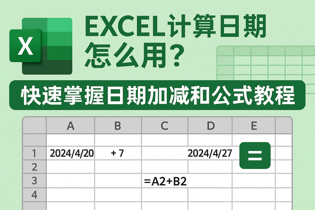 excel计算日期怎么用？快速掌握日期加减和公式教程