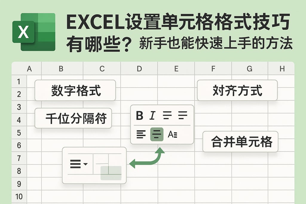 excel设置单元格格式技巧有哪些？新手也能快速上手的方法分享