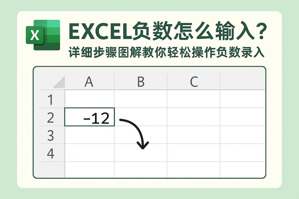 excel负数怎么输入？详细步骤图解教你轻松操作负数录入