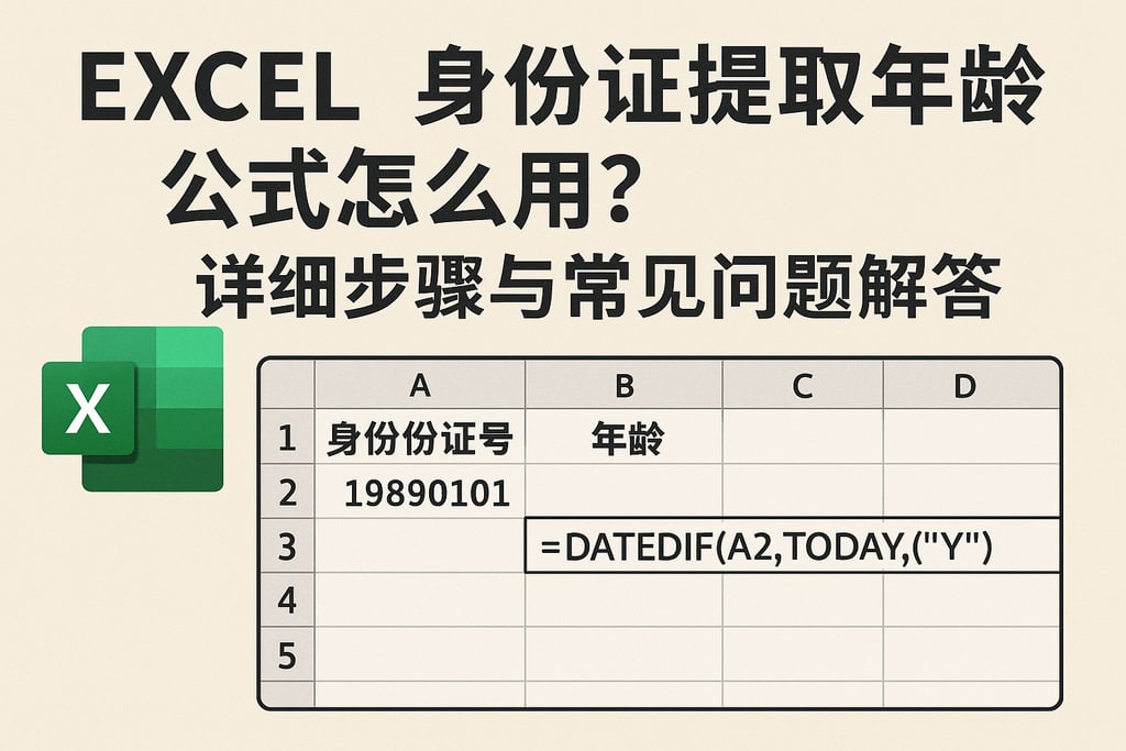 excel身份证提取年龄公式怎么用？详细步骤与常见问题解答