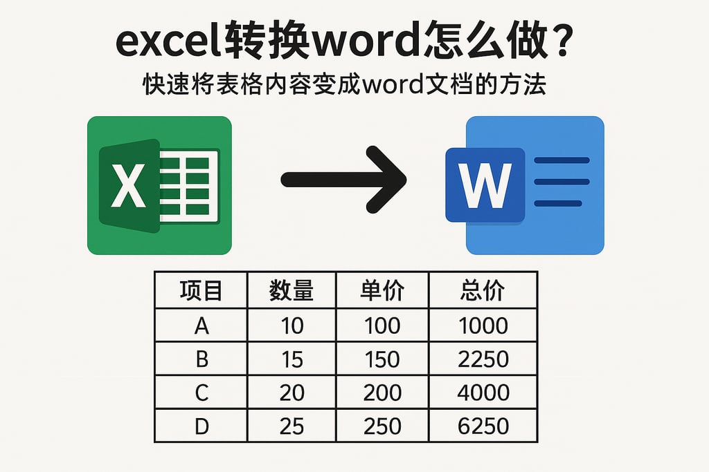 excel转换word怎么做？快速将表格内容变成word文档的方法