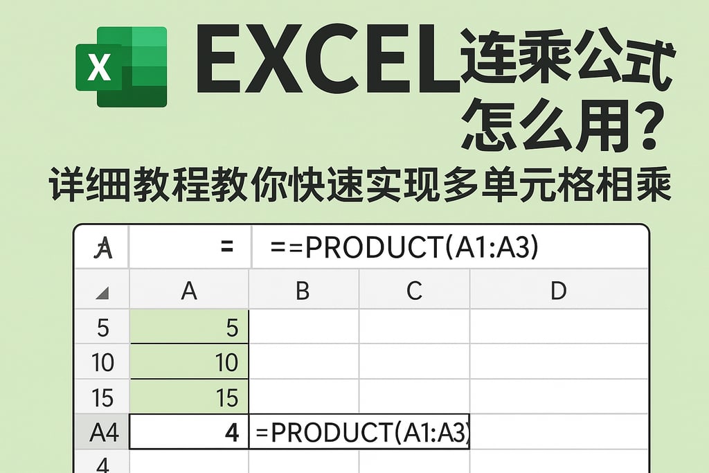 excel连乘公式怎么用？详细教程教你快速实现多单元格相乘