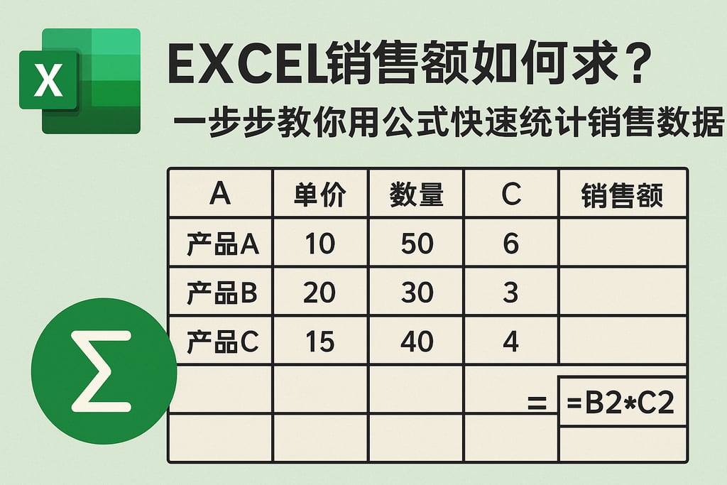 excel销售额如何求？一步步教你用公式快速统计销售数据