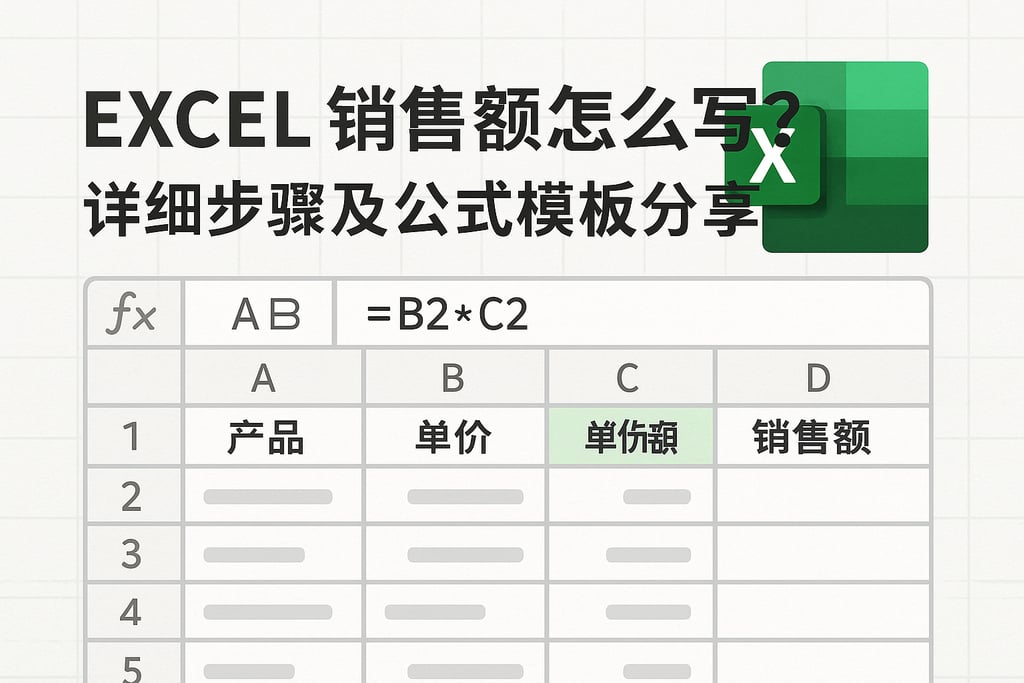 excel销售额怎么写？详细步骤及公式模板分享