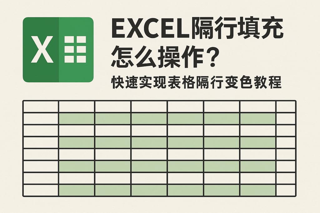 excel隔行填充怎么操作？快速实现表格隔行变色教程