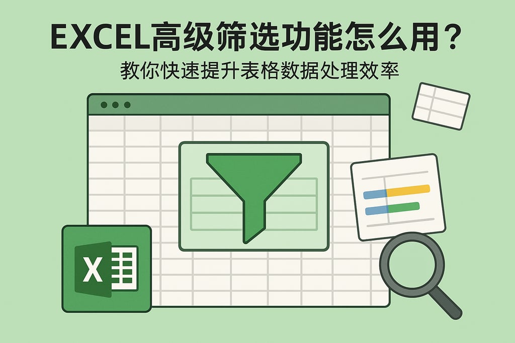excel高级筛选功能怎么用？教你快速提升表格数据处理效率