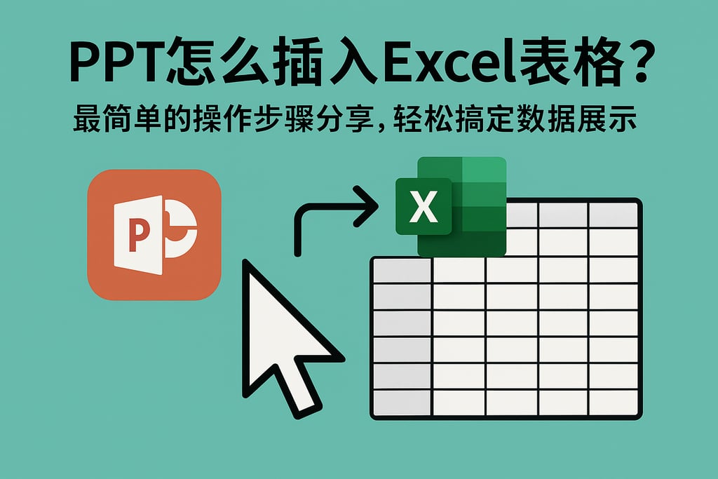 ppt怎么插入excel表格？最简单的操作步骤分享，轻松搞定数据展示
