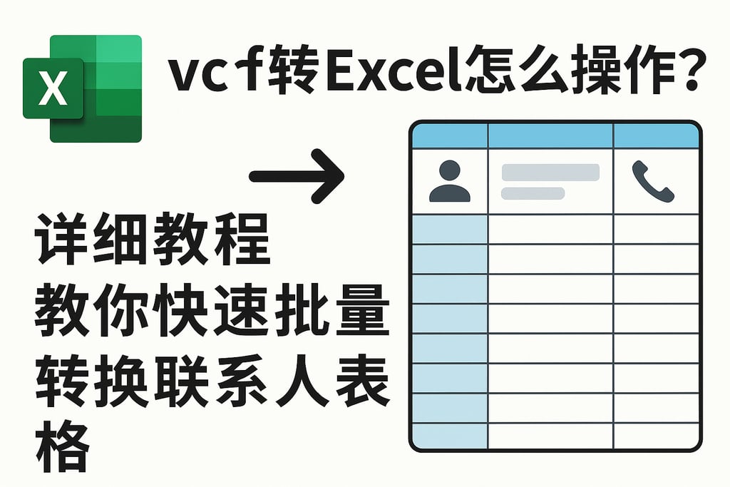 vcf转excel怎么操作？详细教程教你快速批量转换联系人表格