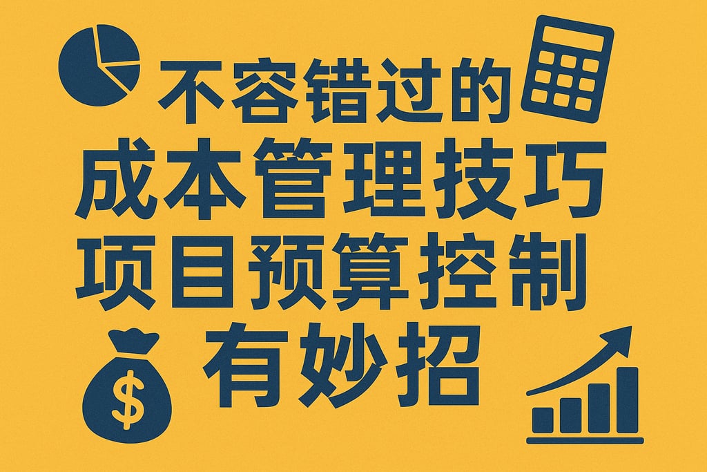不容错过的成本管理技巧，项目预算控制有妙招