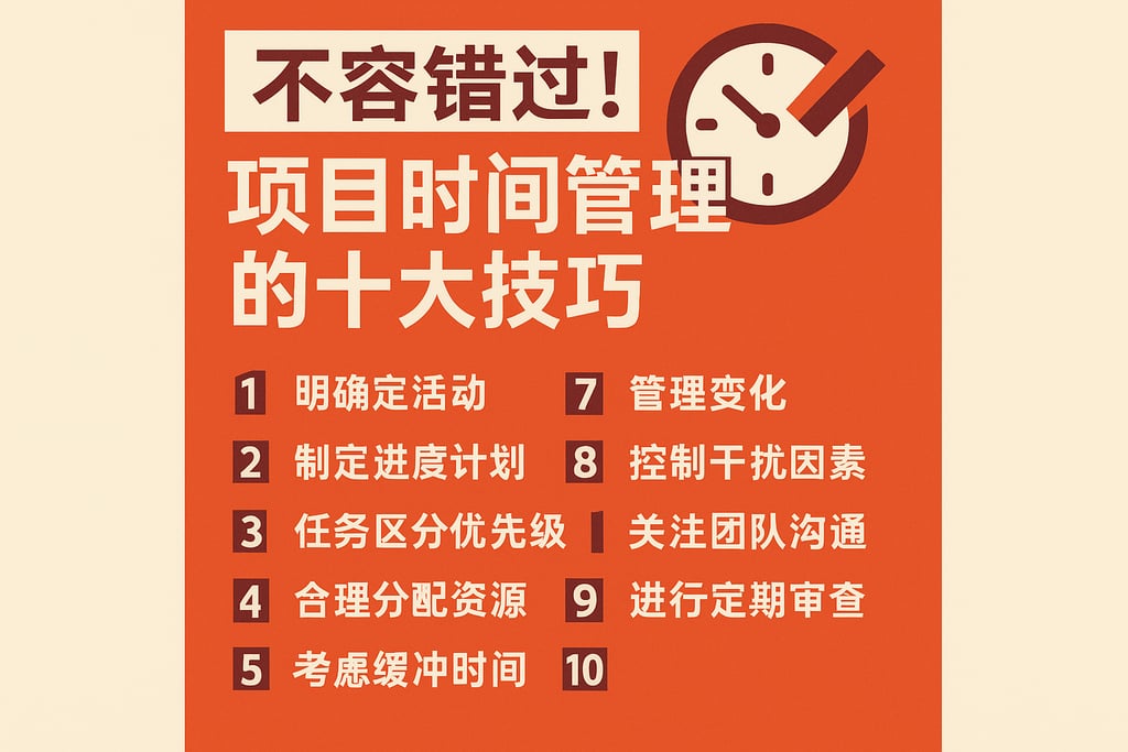 不容错过！项目时间管理的十大技巧