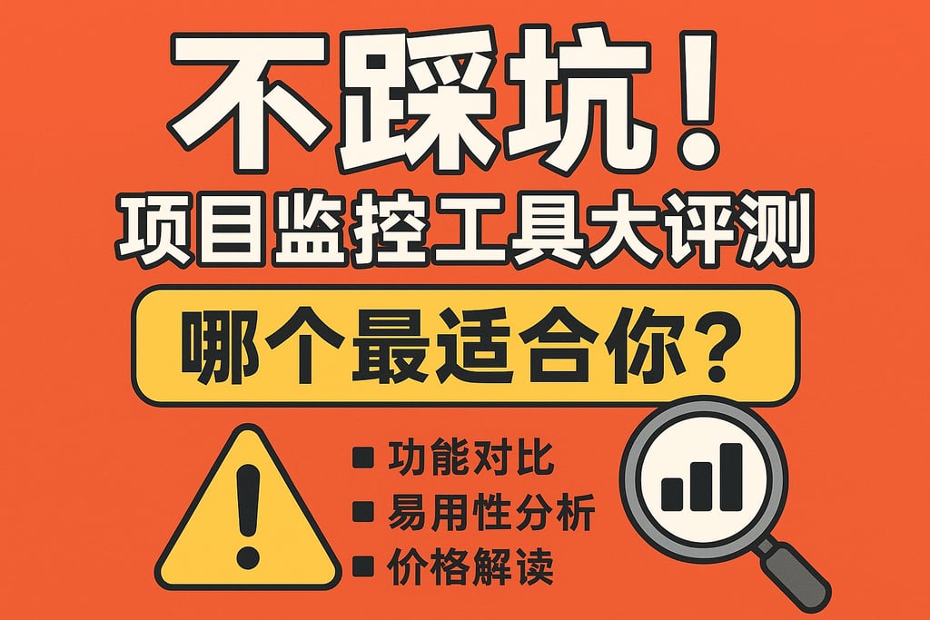 不踩坑！项目监控工具大评测，哪个最适合你？