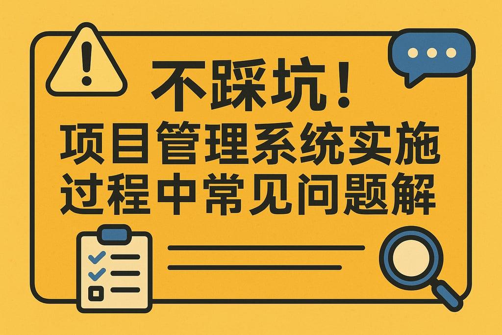 不踩坑！项目管理系统实施过程中常见问题解析