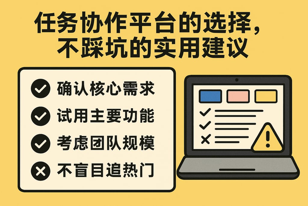 任务协作平台的选择，不踩坑的实用建议