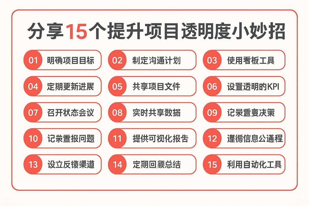 分享15个提升项目透明度的小妙招