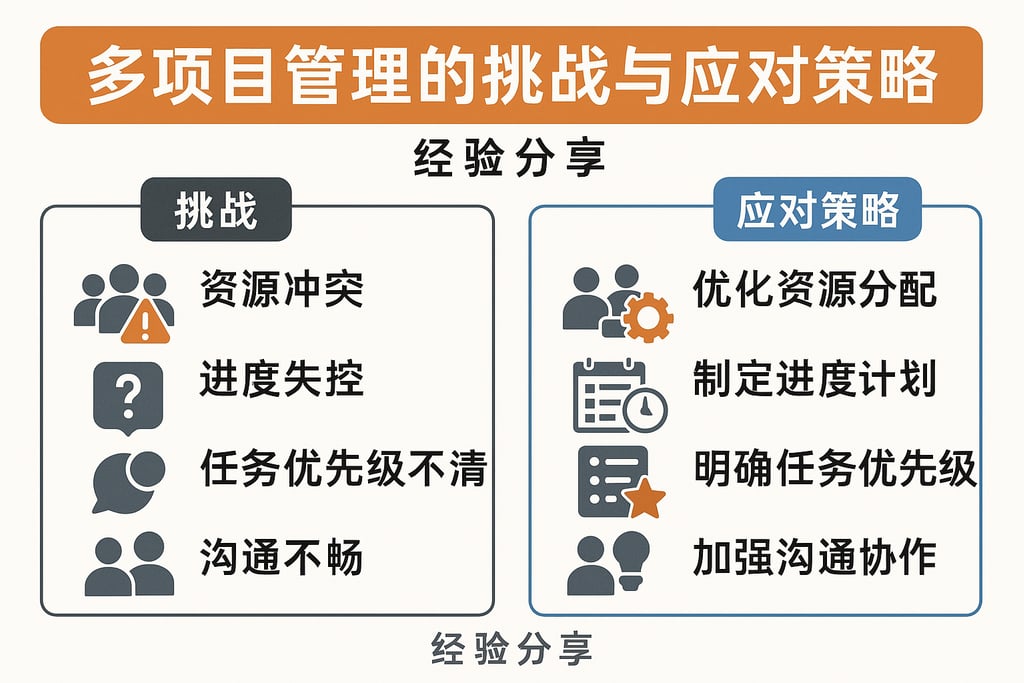 多项目管理的挑战与应对策略，经验分享