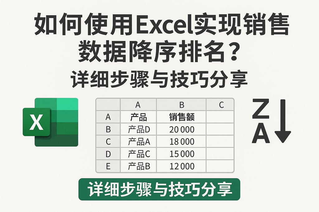 如何使用Excel实现销售数据降序排名？详细步骤与技巧分享