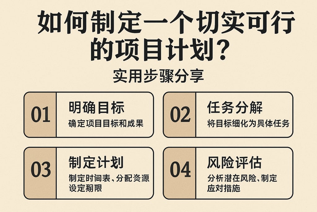 如何制定一个切实可行的项目计划？实用步骤分享