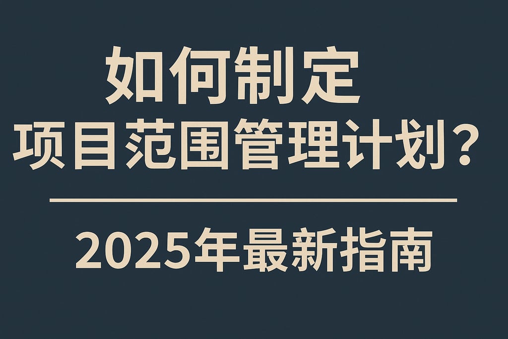 如何制定项目范围管理计划？2025年最新指南