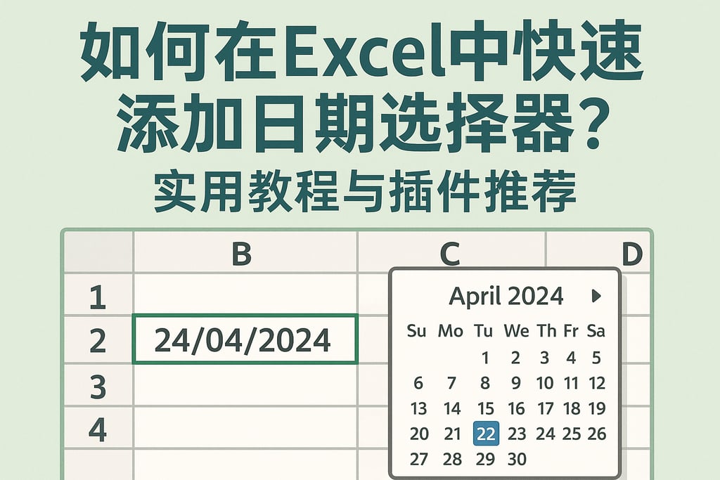 如何在Excel中快速添加日期选择器？实用教程与插件推荐