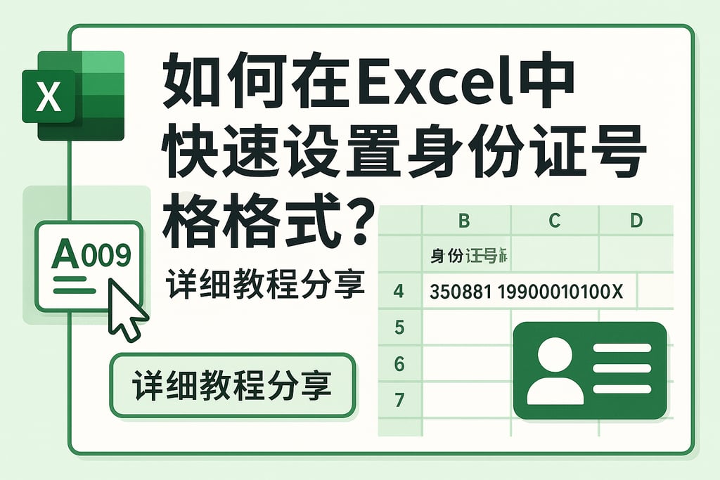 如何在Excel中快速设置身份证号码格式？详细教程分享