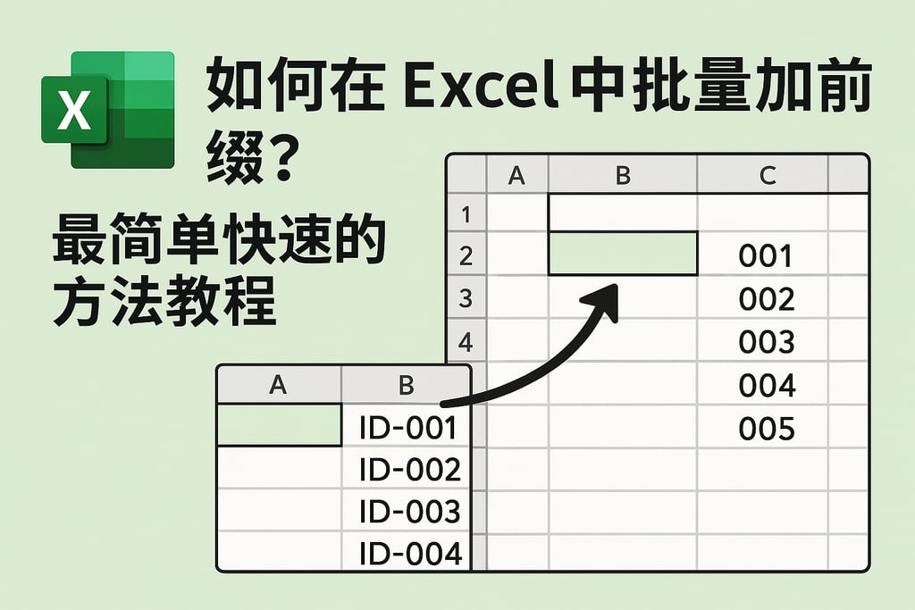 如何在Excel中批量加前缀？最简单快速的方法教程