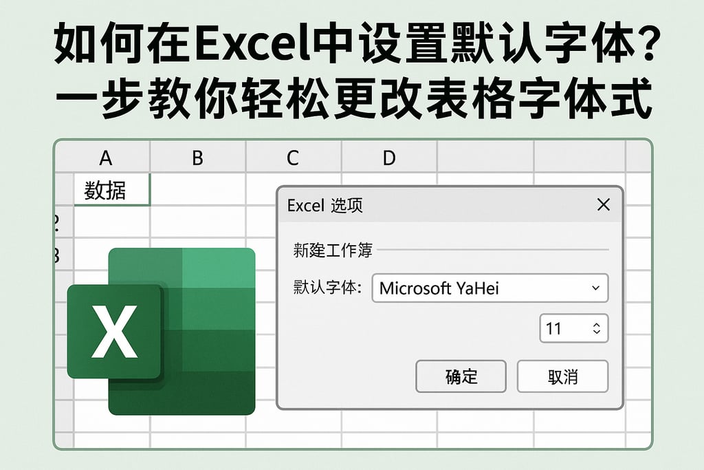 如何在Excel中设置默认字体？一步教你轻松更改表格字体样式