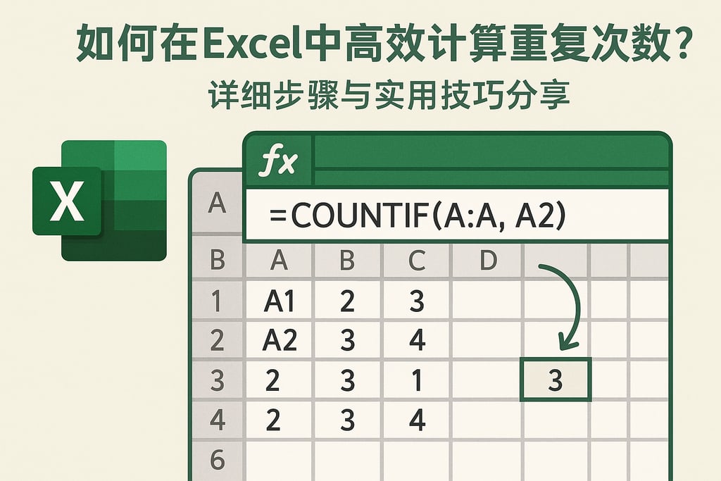 如何在Excel中高效计算重复次数？详细步骤与实用技巧分享
