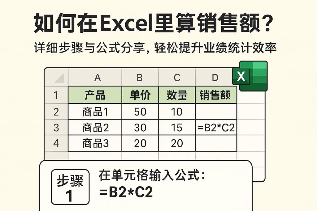 如何在Excel里算销售额？详细步骤与公式分享，轻松提升业绩统计效率